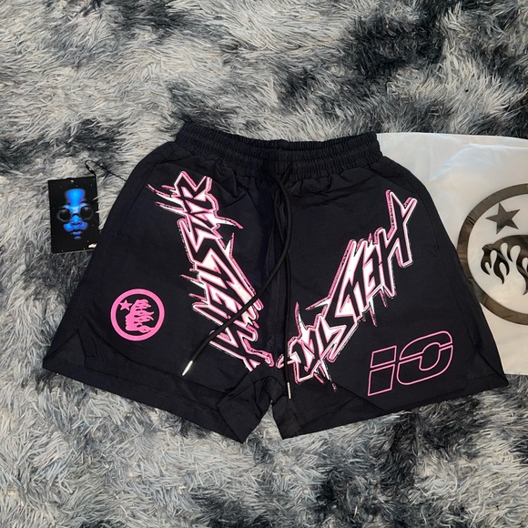 Hellstar Black and Pink Athletic Shorts - Picture 2 of 10